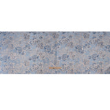 Metallic Brocade - Pastel Blue, Country Blue and Silver Flower Garden