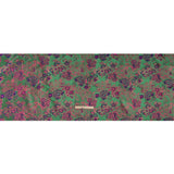 Metallic Brocade - Green, Blue and Hot Pink Flower Garden