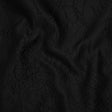 Polyester Brocade - Monochrome Black Floral Drawings