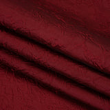 Polyester Brocade - Monochrome Wine Red Floral Drawings