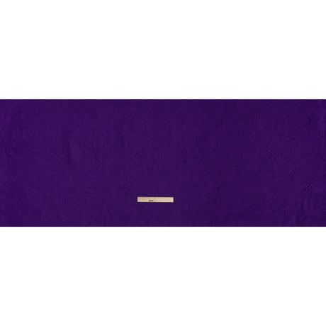 Polyester Brocade - Monochrome Purple Floral Drawings