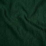 Polyester Brocade - Monochrome Dark Green Floral Drawings