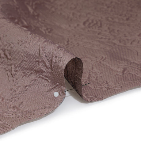 Polyester Brocade - Monochrome Mauve Floral Drawings