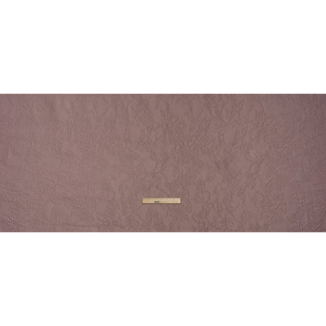 Polyester Brocade - Monochrome Mauve Floral Drawings