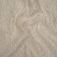 Polyester Brocade - Monochrome Light Beige Roses and Leaves
