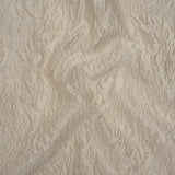 Polyester Brocade - Monochrome Light Beige Roses and Leaves