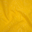 Polyester Brocade - Monochrome Sunshine Yellow Roses and Leaves