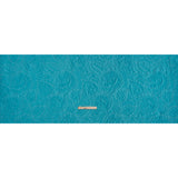 Polyester Brocade - Monochrome Turquoise Roses and Leaves