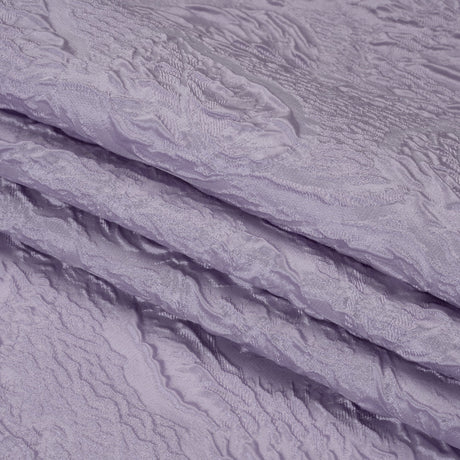 Polyester Brocade - Monochrome Lavender Roses and Leaves