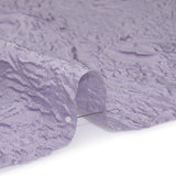 Polyester Brocade - Monochrome Lavender Roses and Leaves