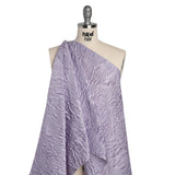 Polyester Brocade - Monochrome Lavender Roses and Leaves