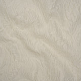 Polyester Brocade - Monochrome Ivory Roses and Leaves