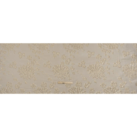 Metallic Brocade - Beige and Gold Blossoming Stems