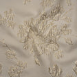 Metallic Brocade - Beige and Gold Blossoming Stems