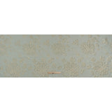 Metallic Brocade - Pale Mint and Gold Blossoming Stems
