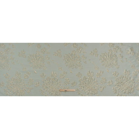 Metallic Brocade - Pale Mint and Gold Blossoming Stems