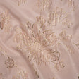 Metallic Brocade - Baby Pink and Gold Blossoming Stems