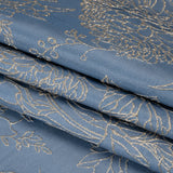 Metallic Brocade - Country Blue and Gold Illustrated Garden