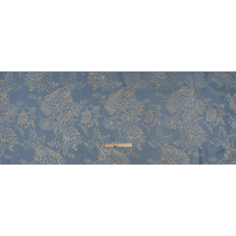 Metallic Brocade - Country Blue and Gold Illustrated Garden