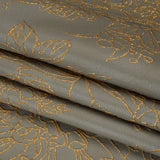 Metallic Brocade - Gray and Gold Illustrated Garden
