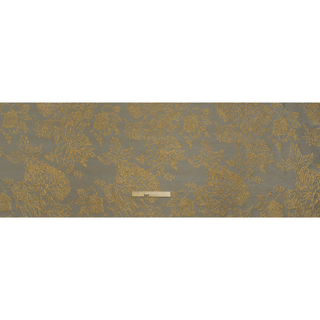 Metallic Brocade - Gray and Gold Illustrated Garden