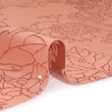 Metallic Brocade - Baby Pink and Magenta Illustrated Garden
