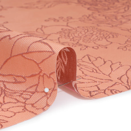 Metallic Brocade - Baby Pink and Magenta Illustrated Garden