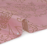 Metallic Brocade - Baby Pink and Gold Illustrated Garden