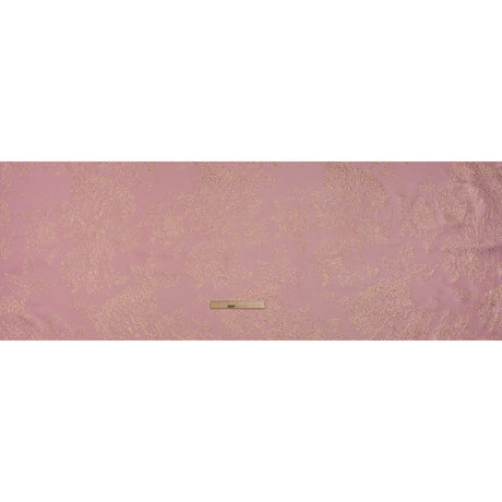 Metallic Brocade - Baby Pink and Gold Illustrated Garden