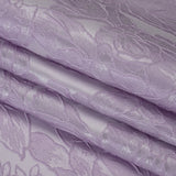 Polyester Brocade - Lavender Cabbage Roses