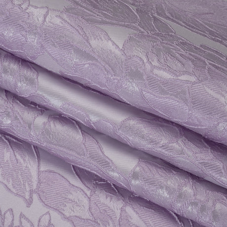 Polyester Brocade - Lavender Cabbage Roses
