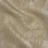 Polyester Brocade - Beige Cabbage Roses