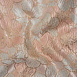 Metallic Brocade - Baby Pink, Pale Aqua and Gold Floating Blossoms