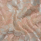 Metallic Brocade - Baby Pink, Pale Aqua and Gold Floating Blossoms
