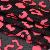 Lightweight Textured Burnout Brocade - Bright Pink and Black Animal Spots