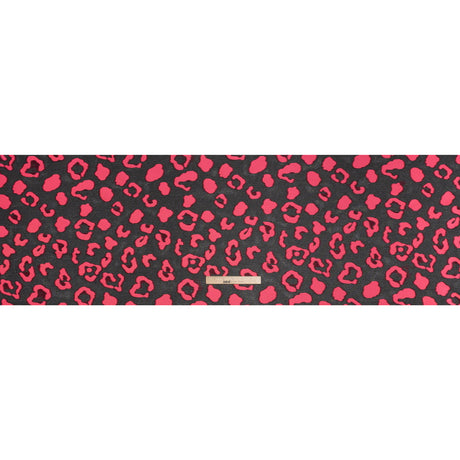 Lightweight Textured Burnout Brocade - Bright Pink and Black Animal Spots