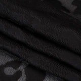 Lightweight Textured Burnout Brocade - Black on Black Animal Spots