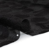 Lightweight Textured Burnout Brocade - Black on Black Animal Spots
