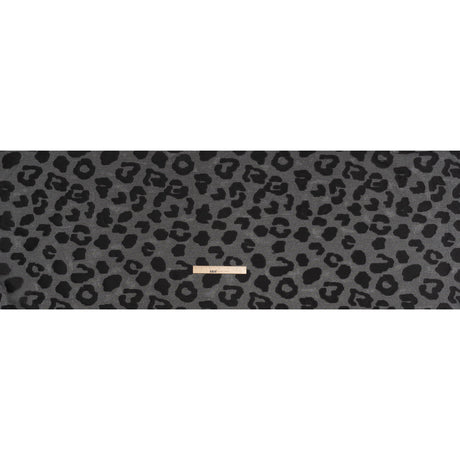 Lightweight Textured Burnout Brocade - Black on Black Animal Spots