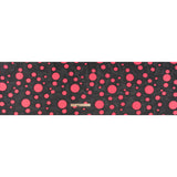 Lightweight Textured Burnout Brocade - Bright Pink and Black Polka Dots