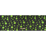 Lightweight Textured Burnout Brocade - Lime Green and Black Polka Dots