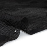 Lightweight Textured Burnout Brocade - Black on Black Polka Dots
