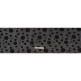 Lightweight Textured Burnout Brocade - Black on Black Polka Dots