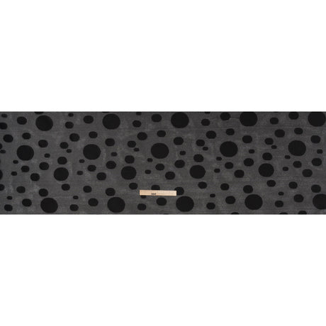 Lightweight Textured Burnout Brocade - Black on Black Polka Dots