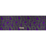 Lightweight Textured Burnout Brocade - Purple and Black Polka Dots