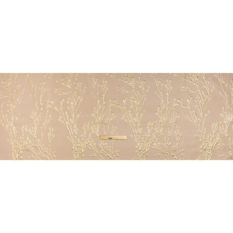 Metallic Brocade - Beige and Gold Flowering Branches