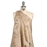 Metallic Brocade - Beige and Gold Flowering Branches