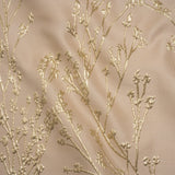 Metallic Brocade - Beige and Gold Flowering Branches
