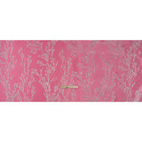 Metallic Brocade - Bubblegum Pink and Silver Flowering Branches