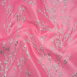 Metallic Brocade - Bubblegum Pink and Silver Flowering Branches
